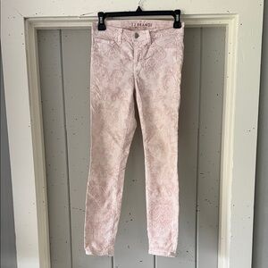 J Brand Light Pink Patterned Jeans